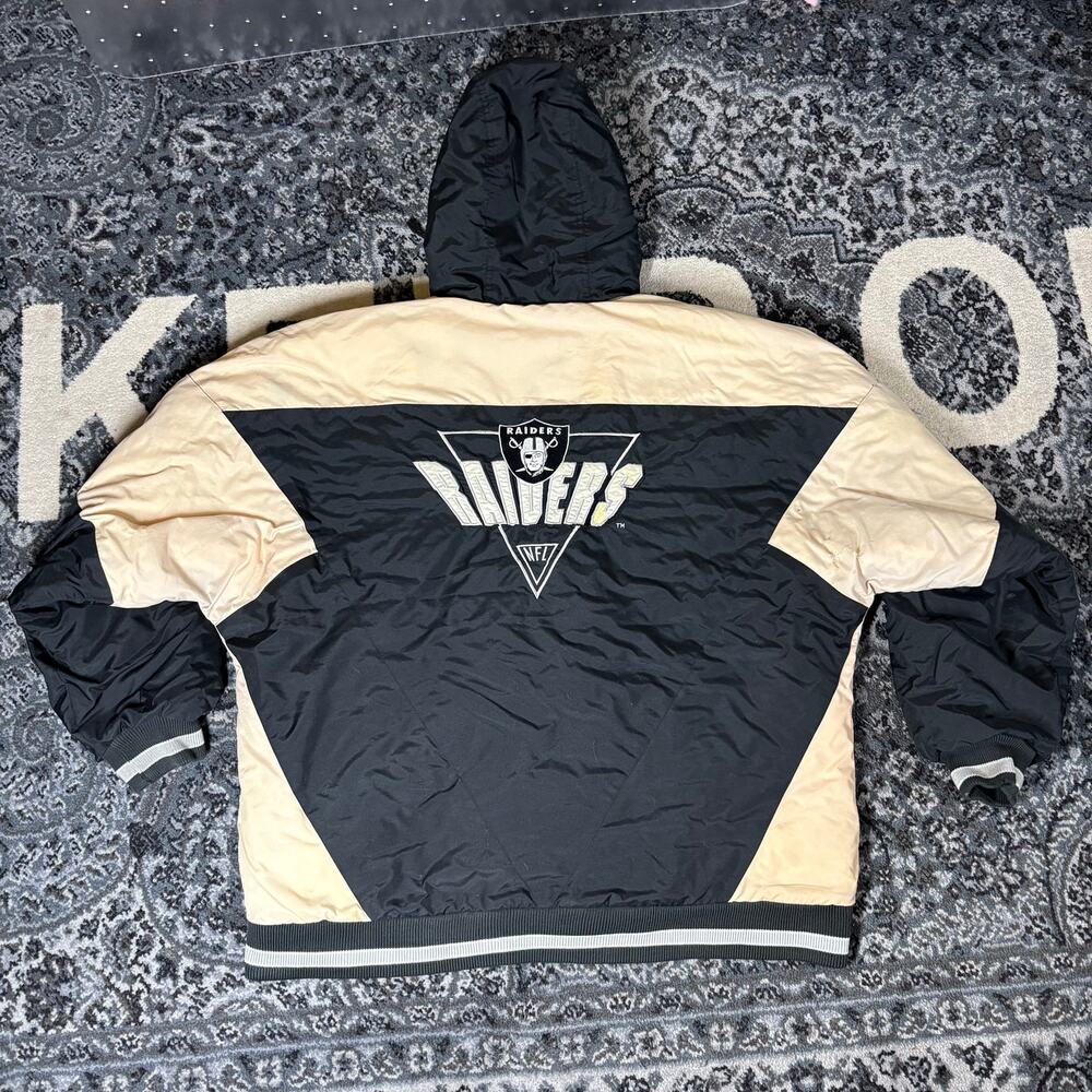 Vintage‎ 90s Logo 7 Raiders Full Zip Jacket Mens Sz XL Rare *Read Description*